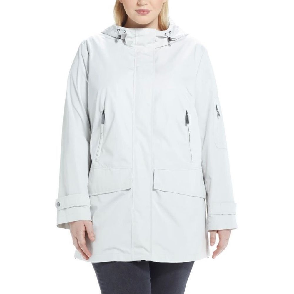 Ellen Tracy Plus Size City Jacket Water Repellent Hooded Parka NWT Size 1X